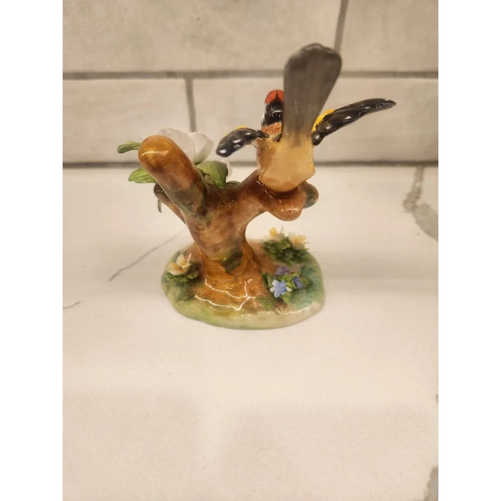 Vintage Crown Staffordshire Fine Bone China Chaffinch Bird Figurine By JT Jones